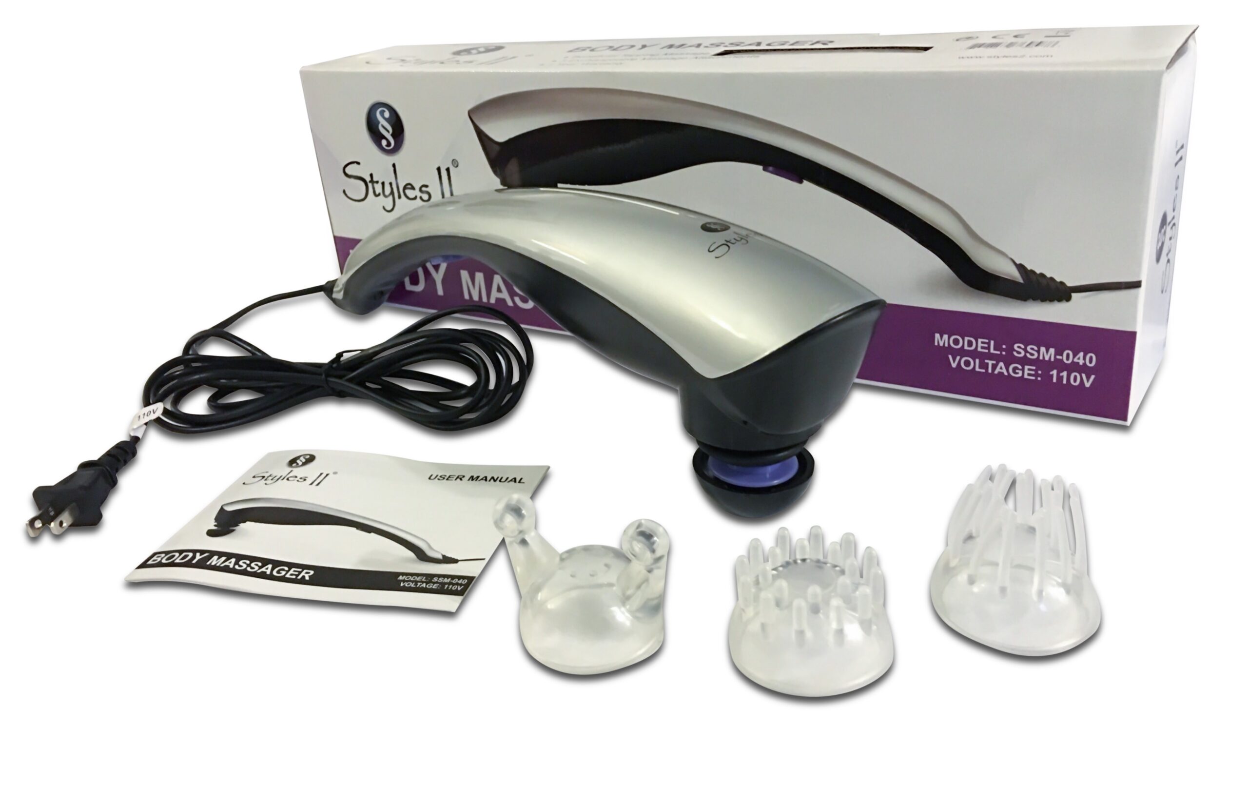 Styles II Therapeutic Percussion Body Massager - 3 Variable Atta - Image 4