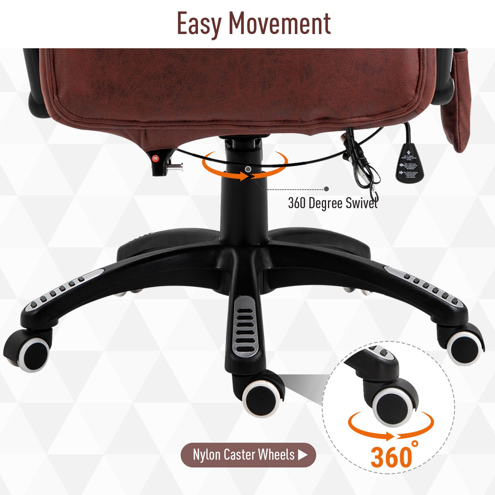 Vinsetto Ergonomic Vibrating Executive Massage Office Chair, wit - Image 6