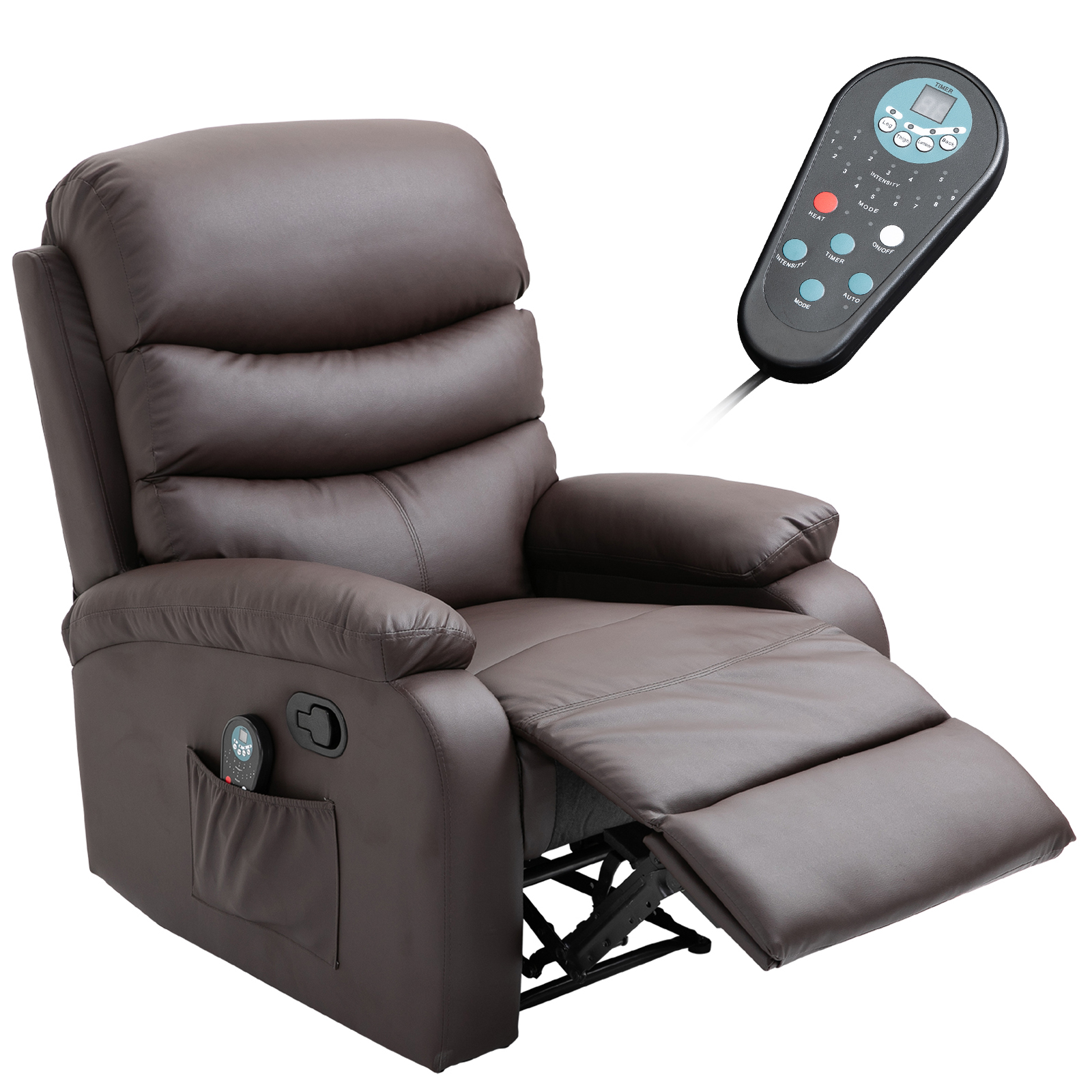 HOMCOM Manual Massage Recliner Chair