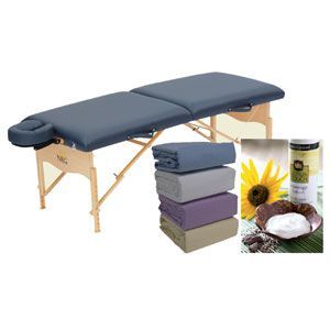NRG® Massage Essentials Package - Portable Massage Table, Sheets