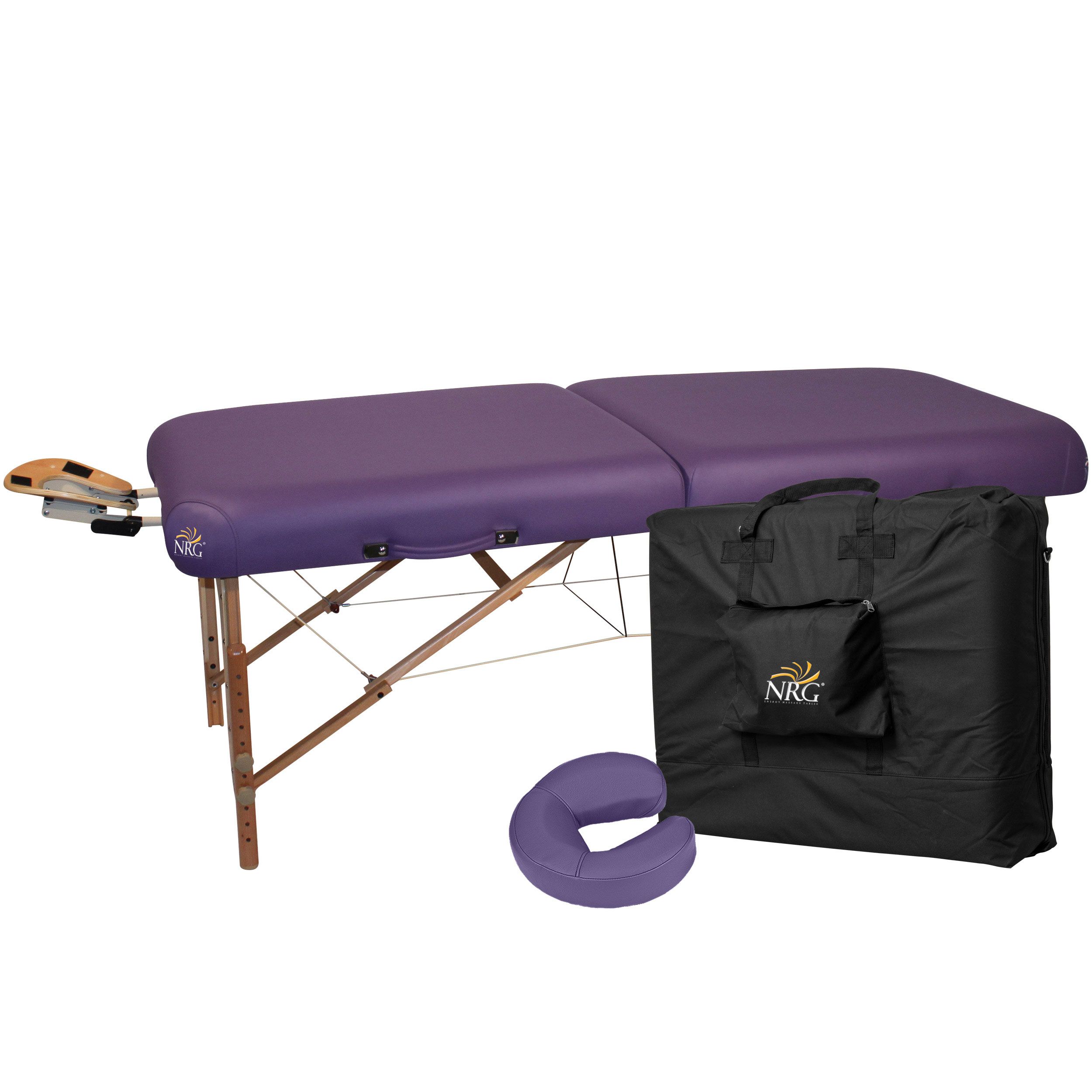 NRG Vedalux Massage Table Package Purple