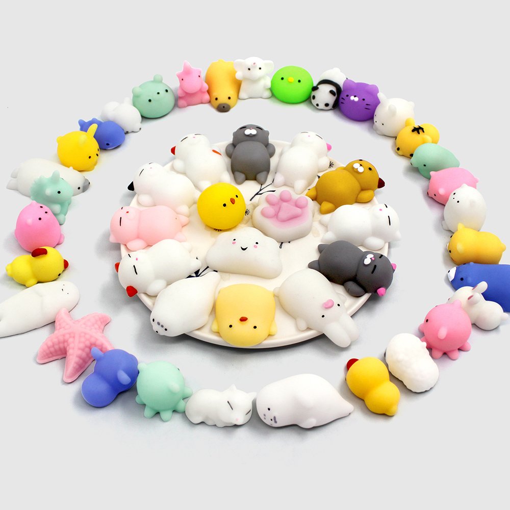 36PCS Mochi Squishy Toys FLY2SKY Party Favors for Kids Mini Squi