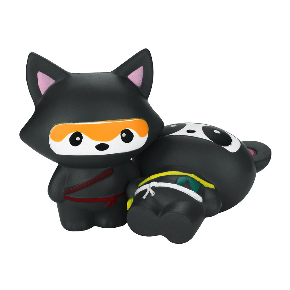 Mosunx Squishies Ninja Panda&Ninja Fox Scented Slow Rising Squee