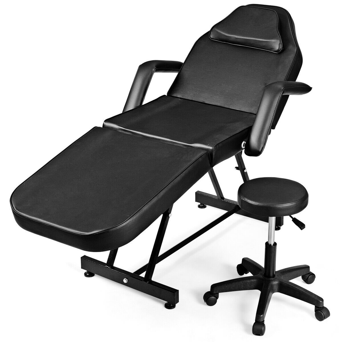 Gymax Adjustable Tattoo Massage Bed Facial Beauty Barber Chair w