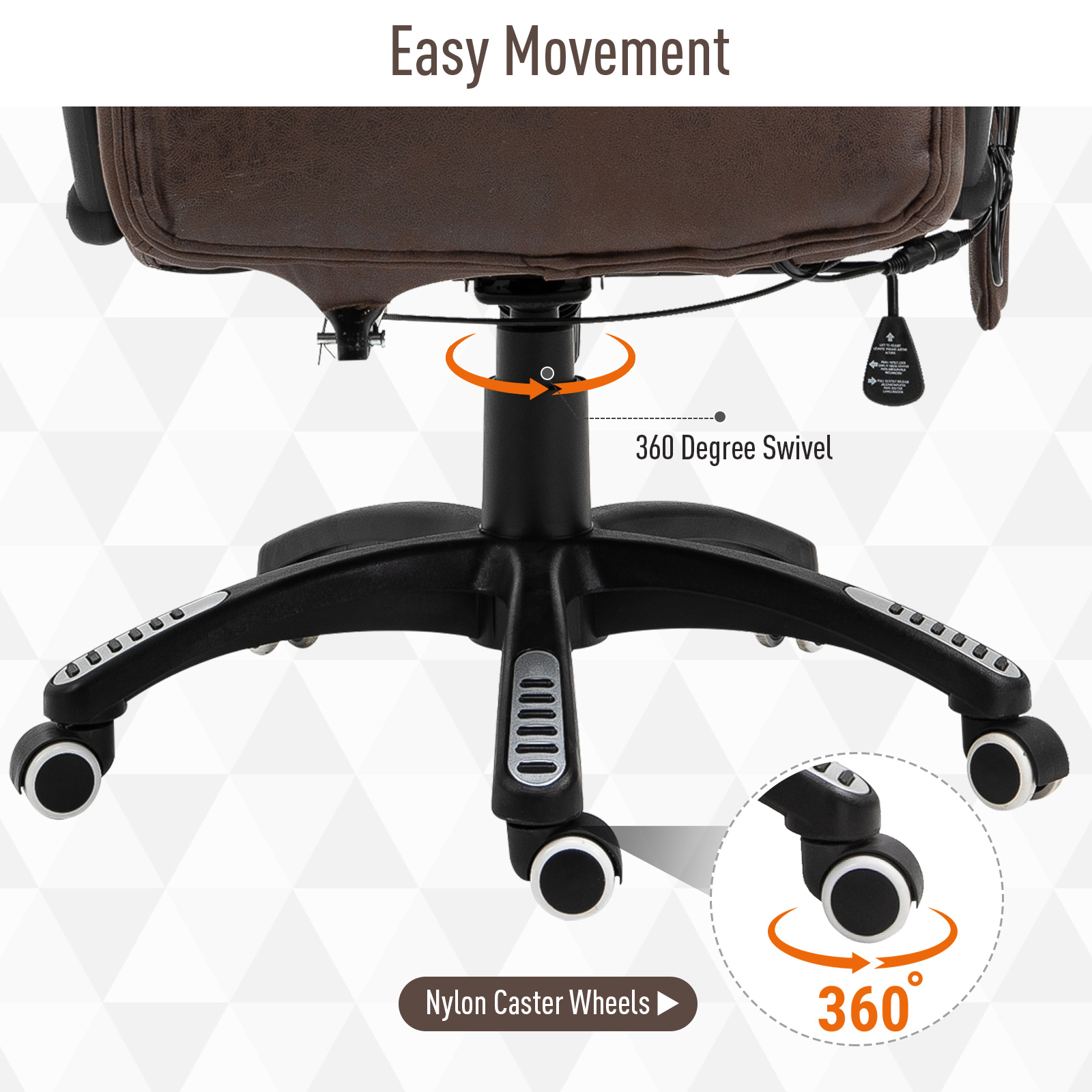 Vinsetto Ergonomic Vibrating Executive Massage Office Chair, wit - Image 5