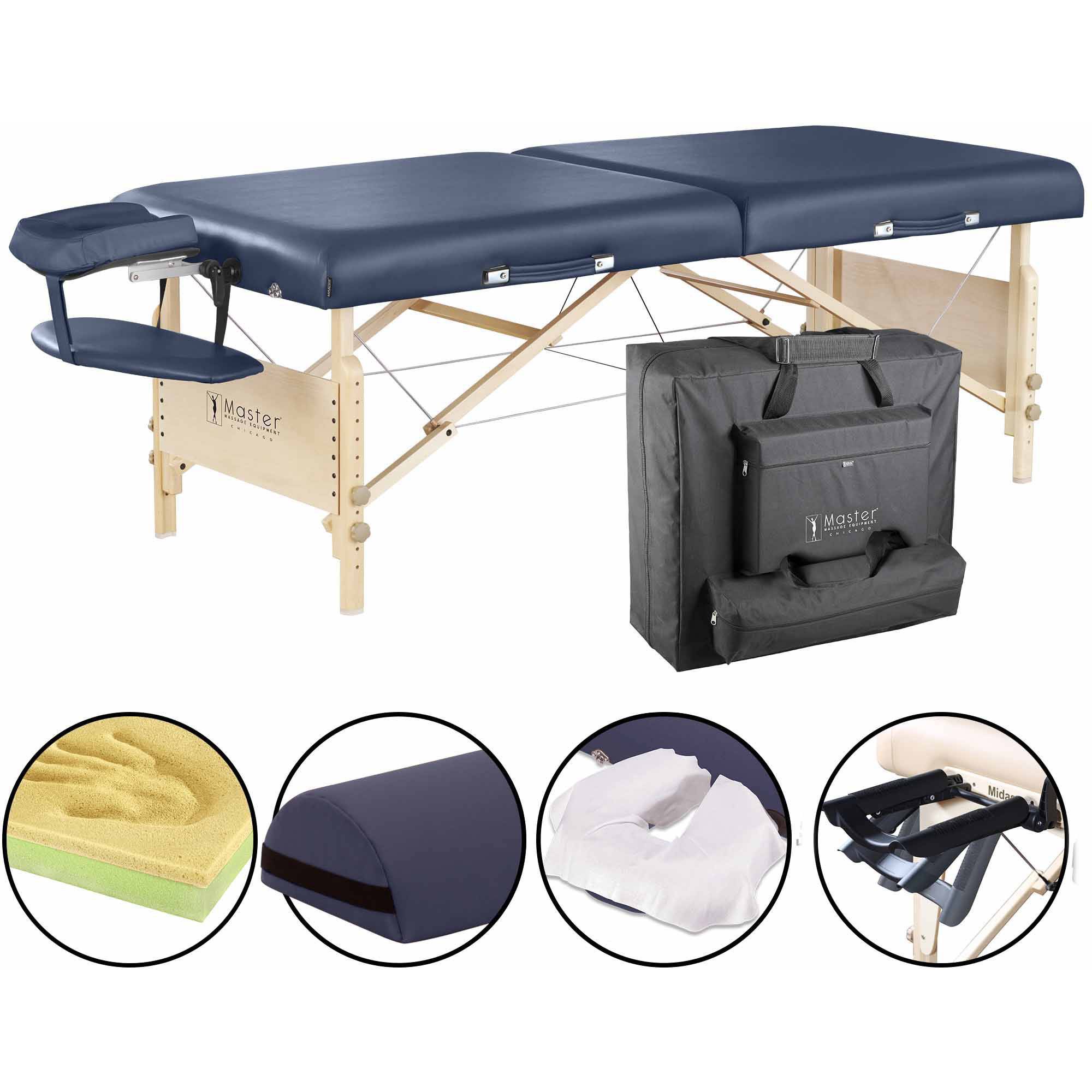 Master Massage 30" Coronado LX Massage Table Package, Blue