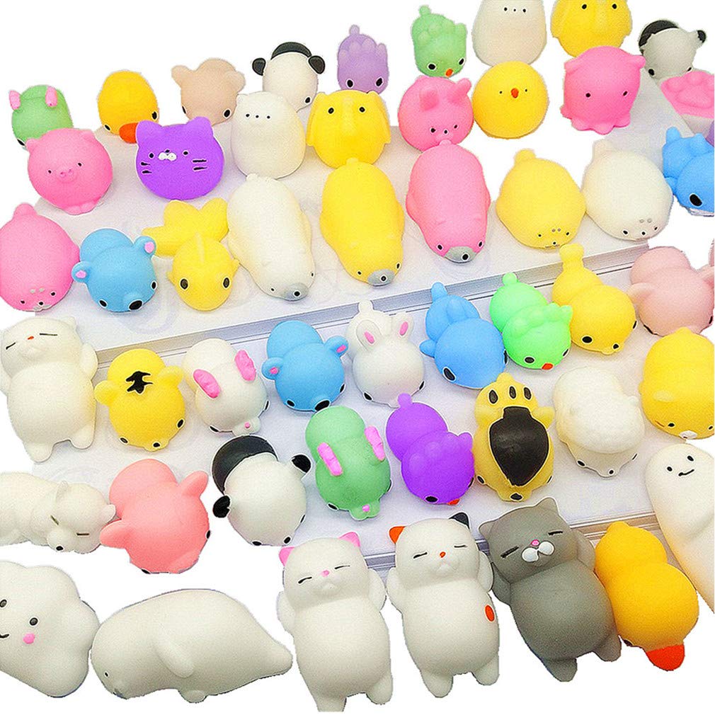 Mochi Squishys Toys, 36 Pcs Cute Kawaii Squishies Animals Stress
