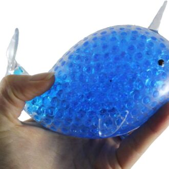 1 Jumbo Narwhal Water Bead Filled Squeeze Stress Ball - Sensory,
