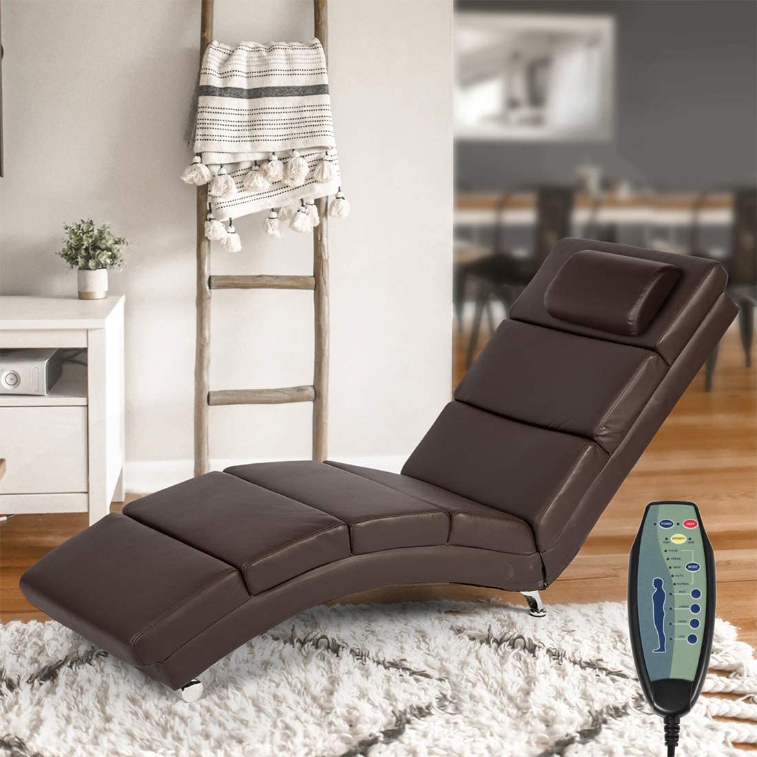 Synthetic Leather Chaise Lounge with Massage Function,Massage Ch