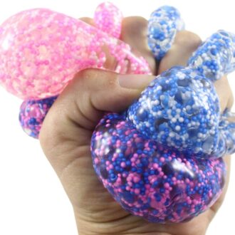 3 Confetti Bead Mold-able Stress Ball - Squishy Gooey Shape-able