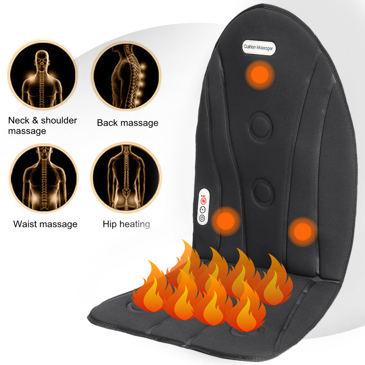 2-in-1 Vibration Heated Massage Seat Cushion