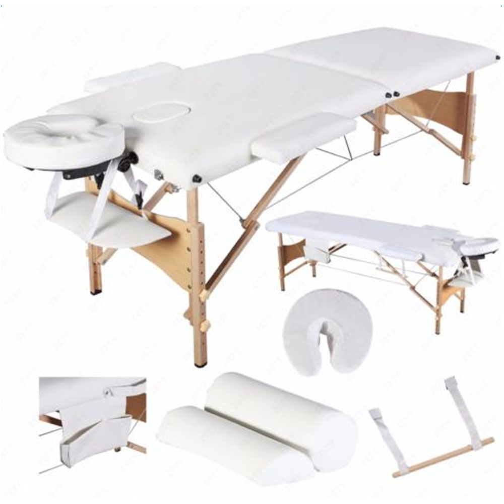 2 Sections Folding Portable Massage Table Set