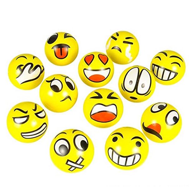 Rhode Island Novelty Emoticon Stress Balls, One Dozen