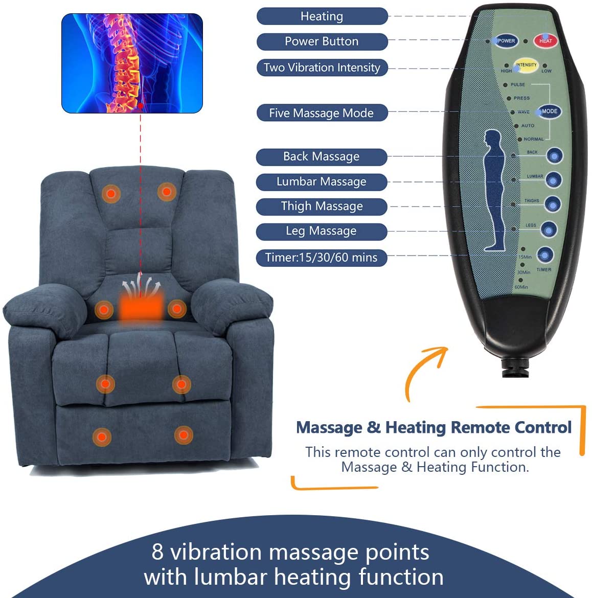 Microfiber Power Lift Electric Recliner Chair - Image 6