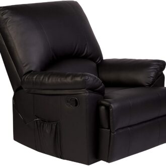RelaxZen Reynolds Massage Recliner, Black