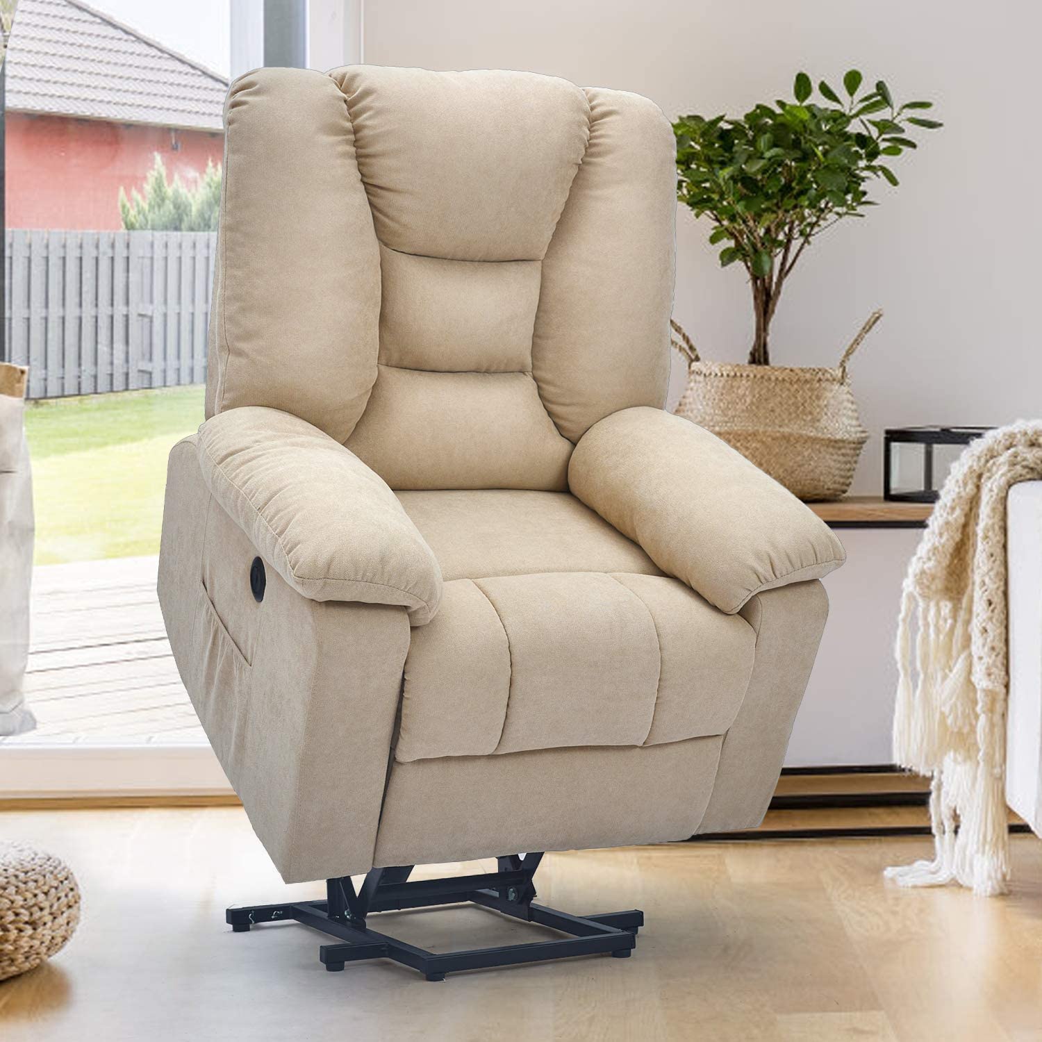 Microfiber Power Lift Electric Recliner Chair
