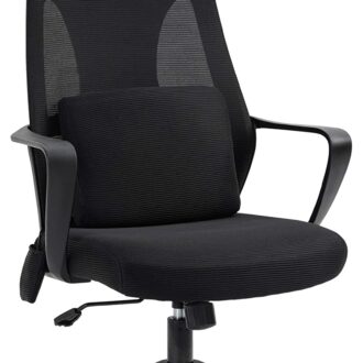 Vinsetto Office Swivel Chair With Massage Lumbar Cushion USB Adj