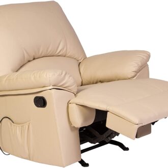 RelaxZen Reynolds Massage Recliner, Beige