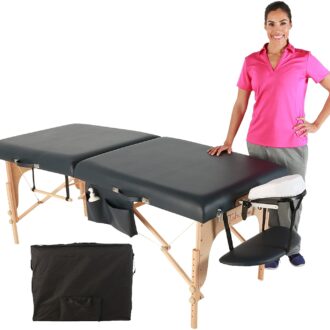 EXERPEUTIC 30" Tahoe Blue Sapphire Massage Table with Essential