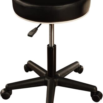 Master Massage Pneumatic Swivel/Rolling Massage Stool Cream