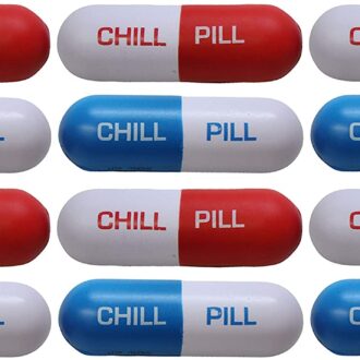 BULK 12 Chill Pills Stress Ball Toys - Office, Pharmacist, Docto