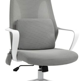 Vinsetto Office Swivel Chair With Massage Lumbar Cushion USB Adj