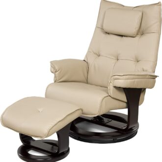 Relaxzen 8-Motor Massage Recliner with Lumbar Heat and Ottoman,