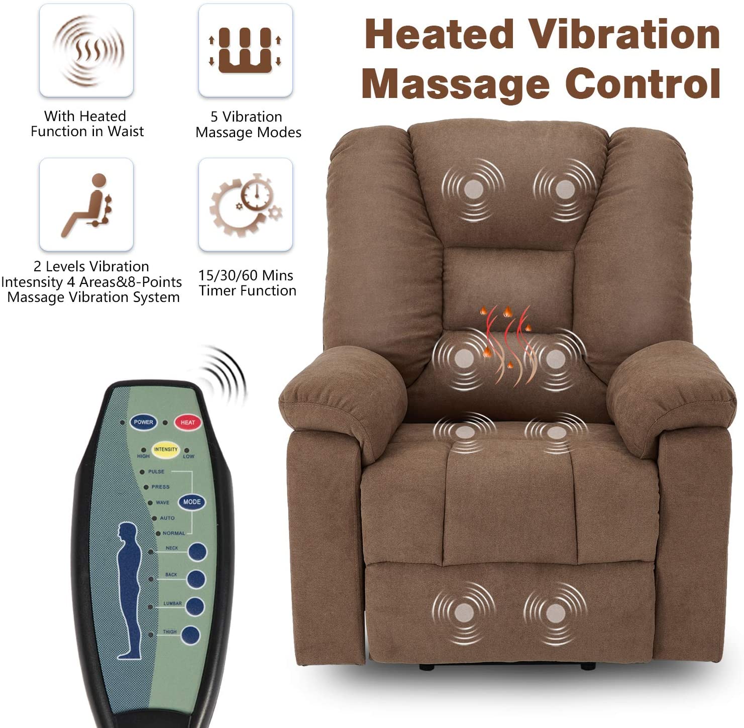Microfiber Power Lift Electric Recliner Chair - Image 4