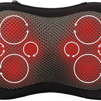 Gideon Shiatsu Deep Kneading Massage Pillow w/ 8 Rollers Neck/Sh