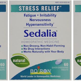3 Pack Boiron Sedalia Stress - 60 Tablets Each