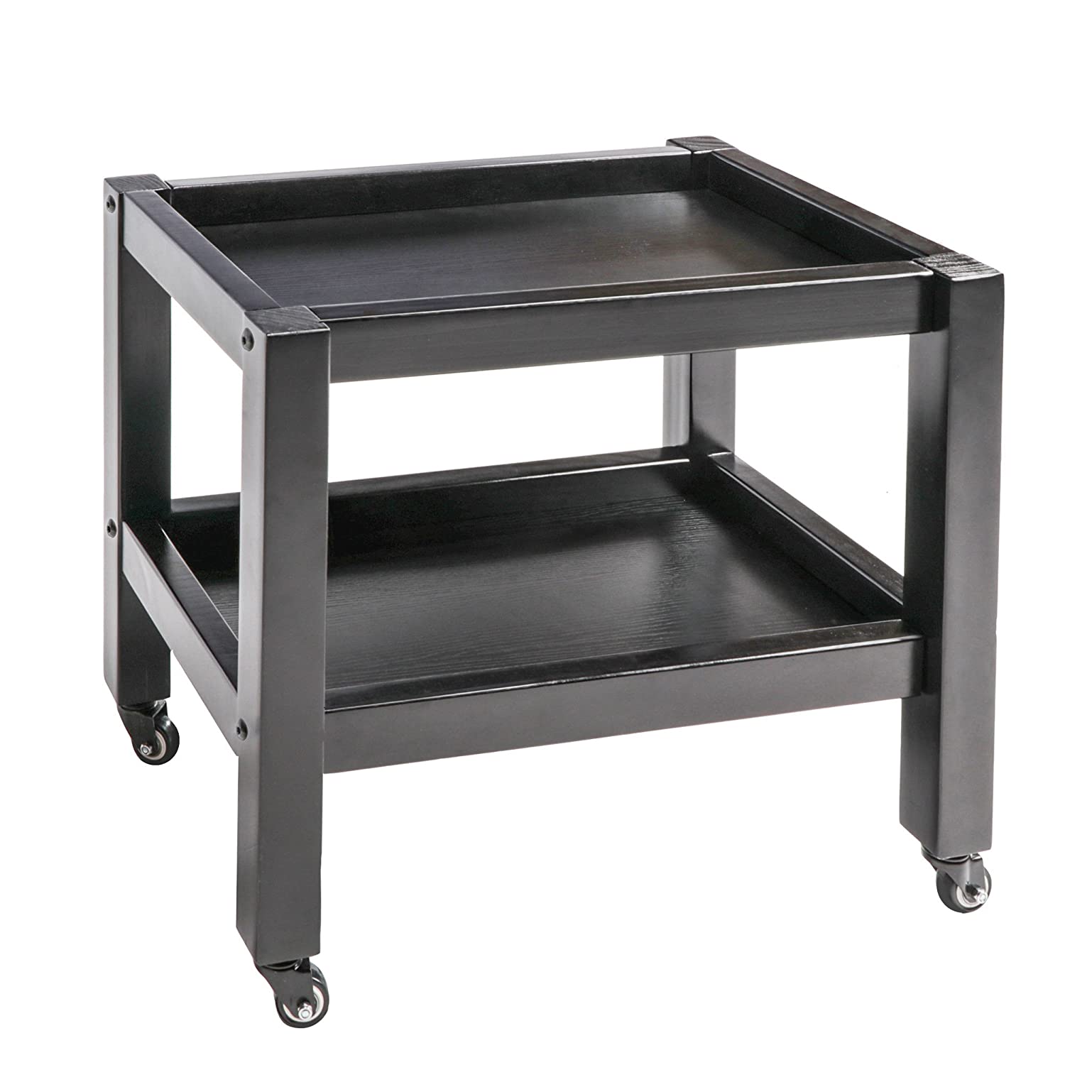 Master Massage Wooden 2-Tier Rolling Cart Mobile Trolley With Wh