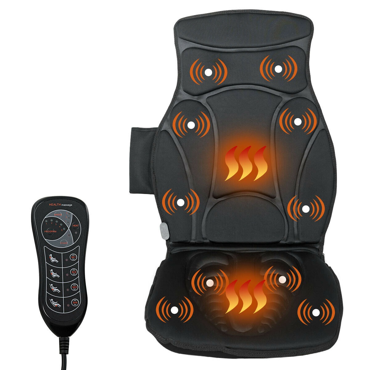 Gymax Vibration Massage Car Seat