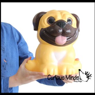 1 JUMBO Pug Dog Squishy Slow Rise Foam Pet Animal Toy - Scented