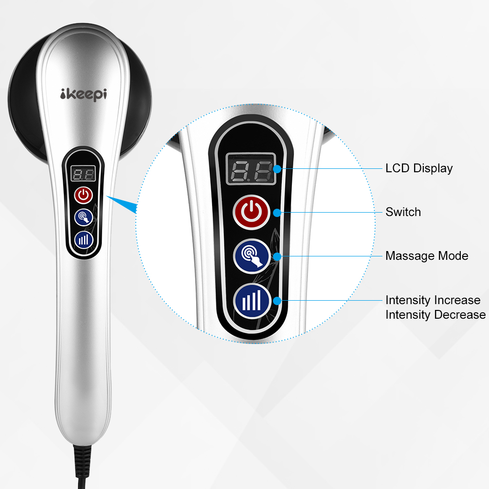 Ikeepi Electric Body Massager Vibration Handheld Massager Fat Re - Image 7