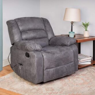 RelaxZen Longstreet Rocker Recliner with Massage, Heat and Dual