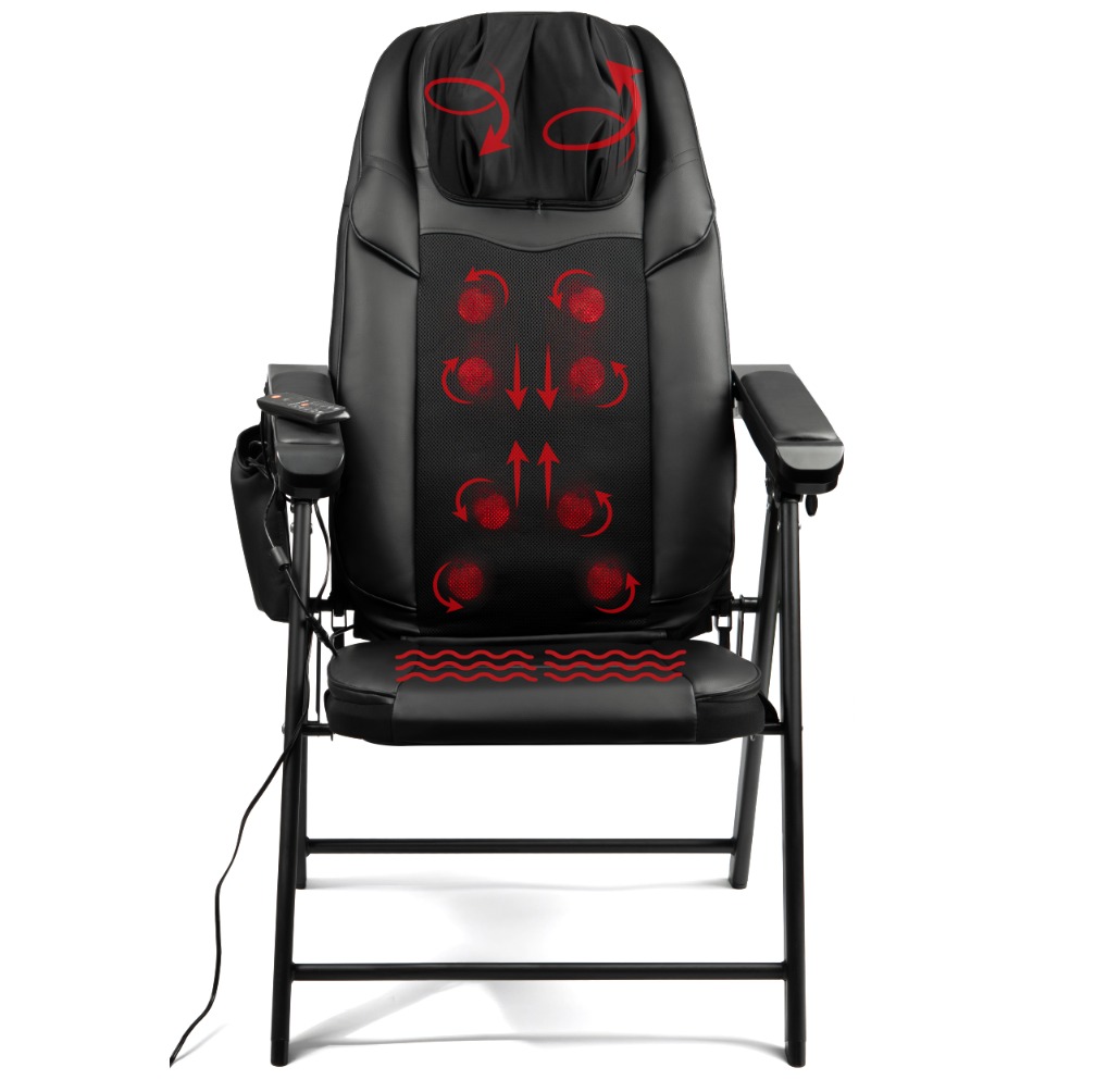 Folding Shiatsu Massage Chair with Heat - Back Neck and Shoulder