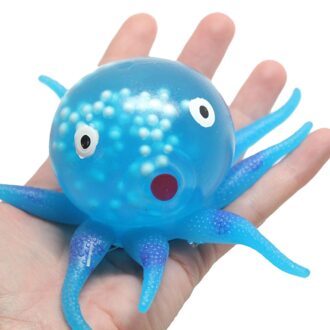 (BLUE) Gel Octopus Stress Ball - Squishy Toy - Sensory Fidget