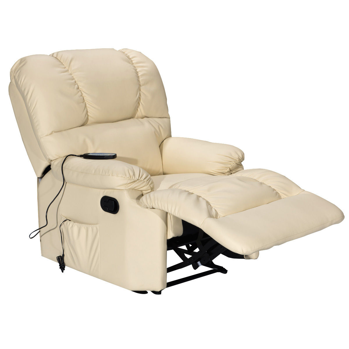 Goplus Recliner Massage Sofa Chair Deluxe Ergonomic Lounge Heate