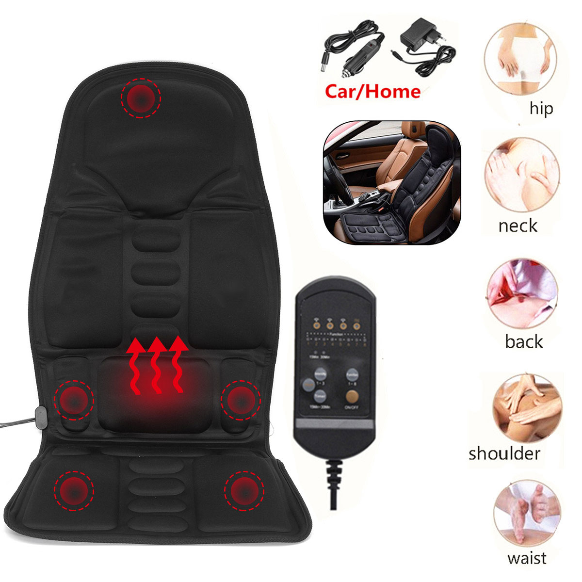 8 Mode 3 Intensity Car Home Massage Mat