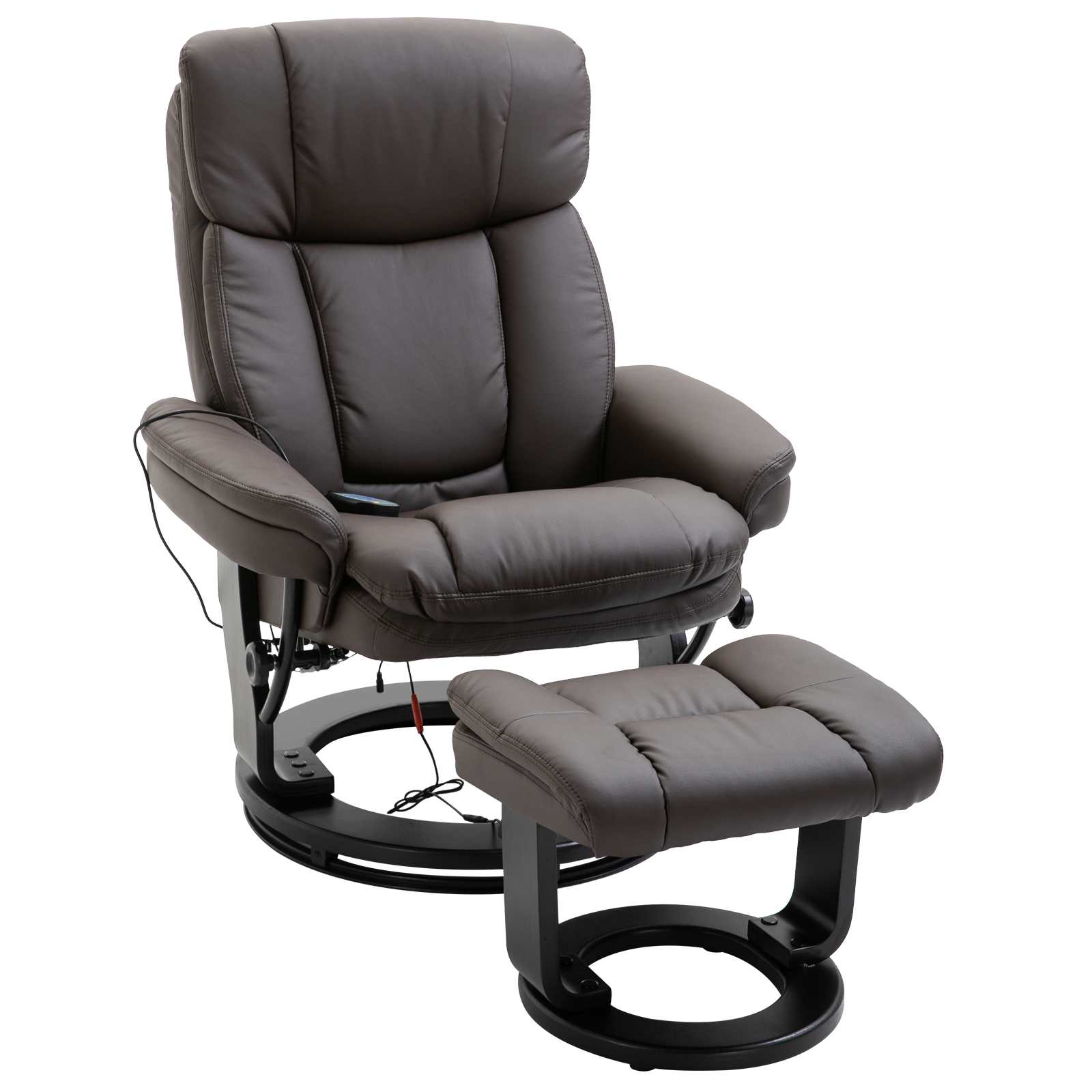 HOMCOM Massage Sofa Recliner Chair with Footrest, 10 Vibration P