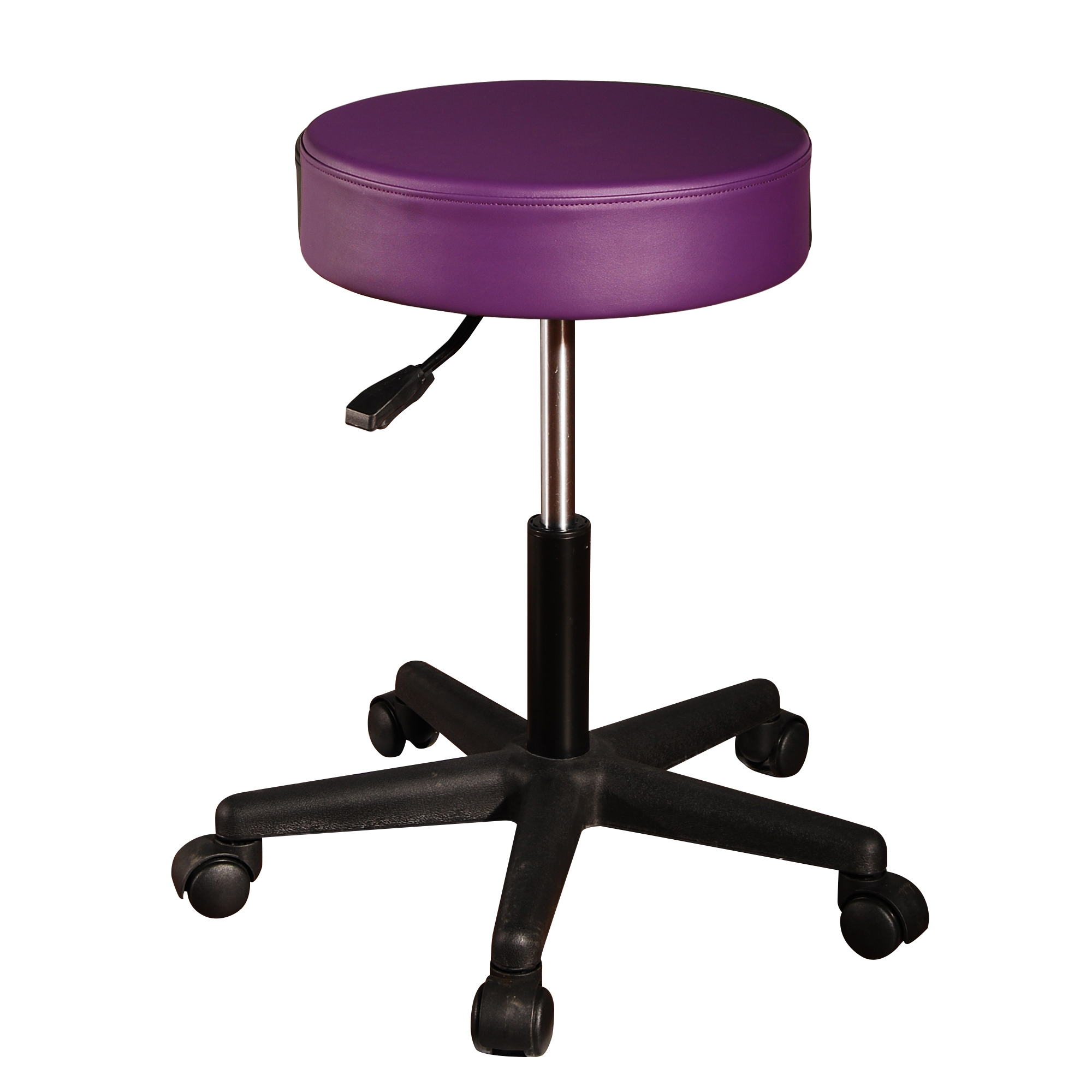 Master Massage Pneumatic Swivel/Rolling Massage Stool Purple