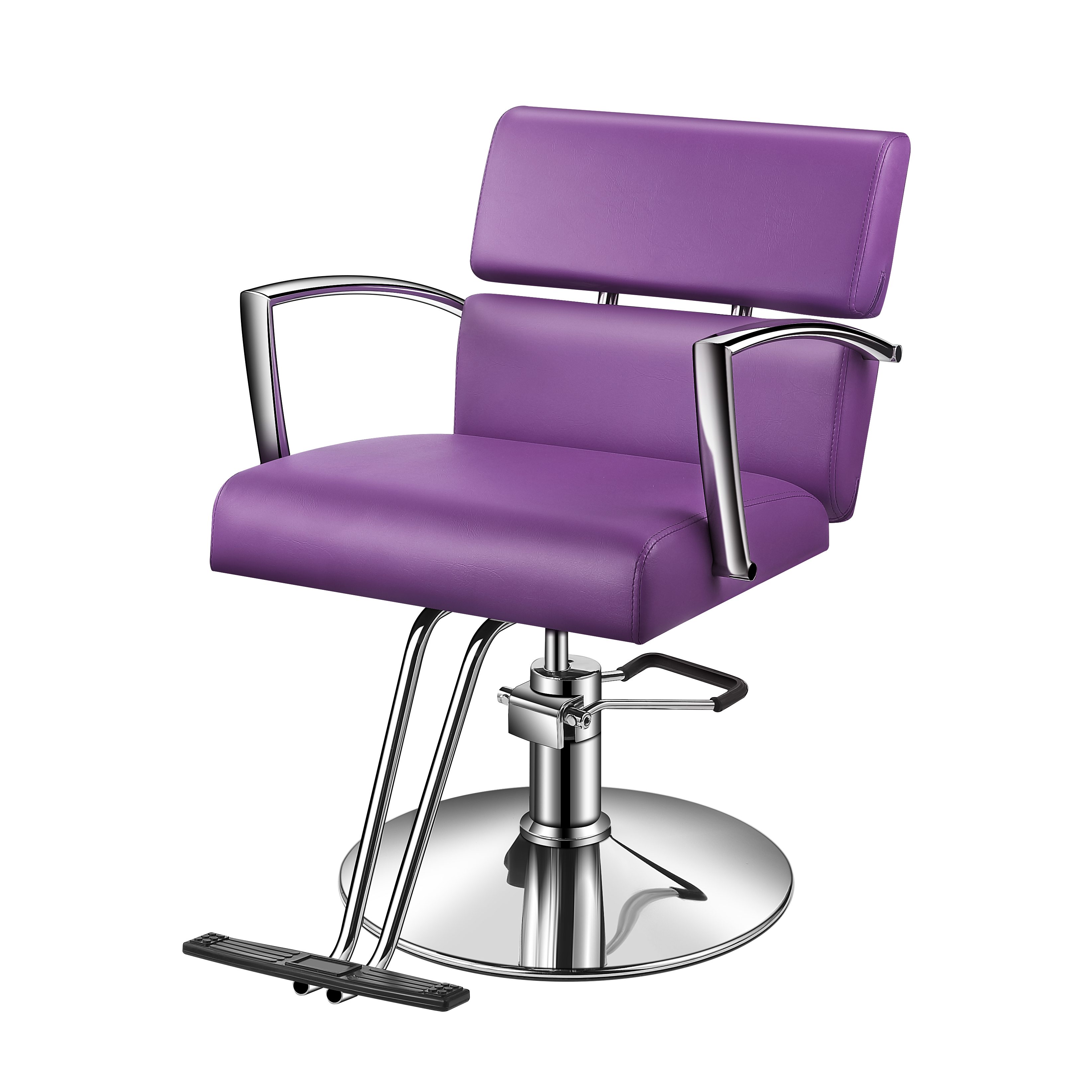 Baasha Modern Purple Salon Chairs For Hair Stylist With Hydrauli