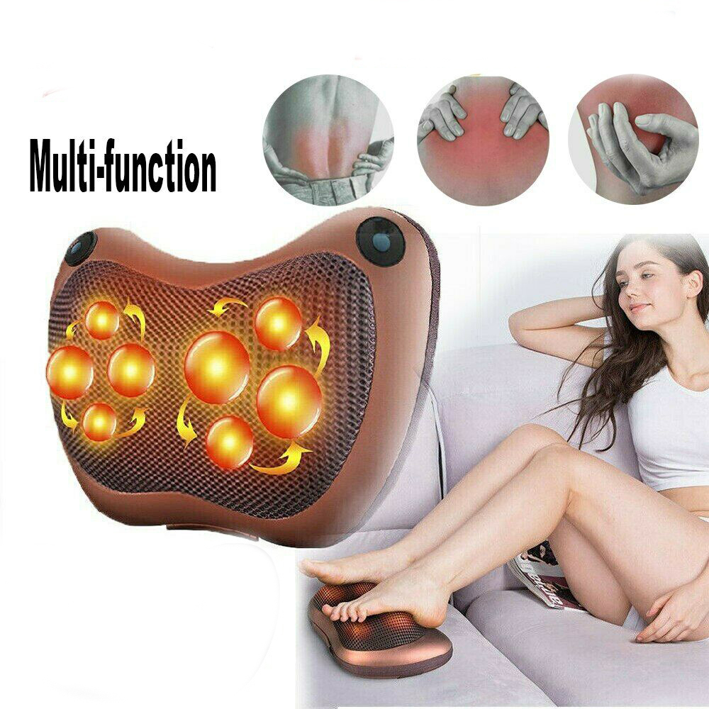 Naipo Massage 8 Kneading Pillow Neck Back Massager with Heat, Sh