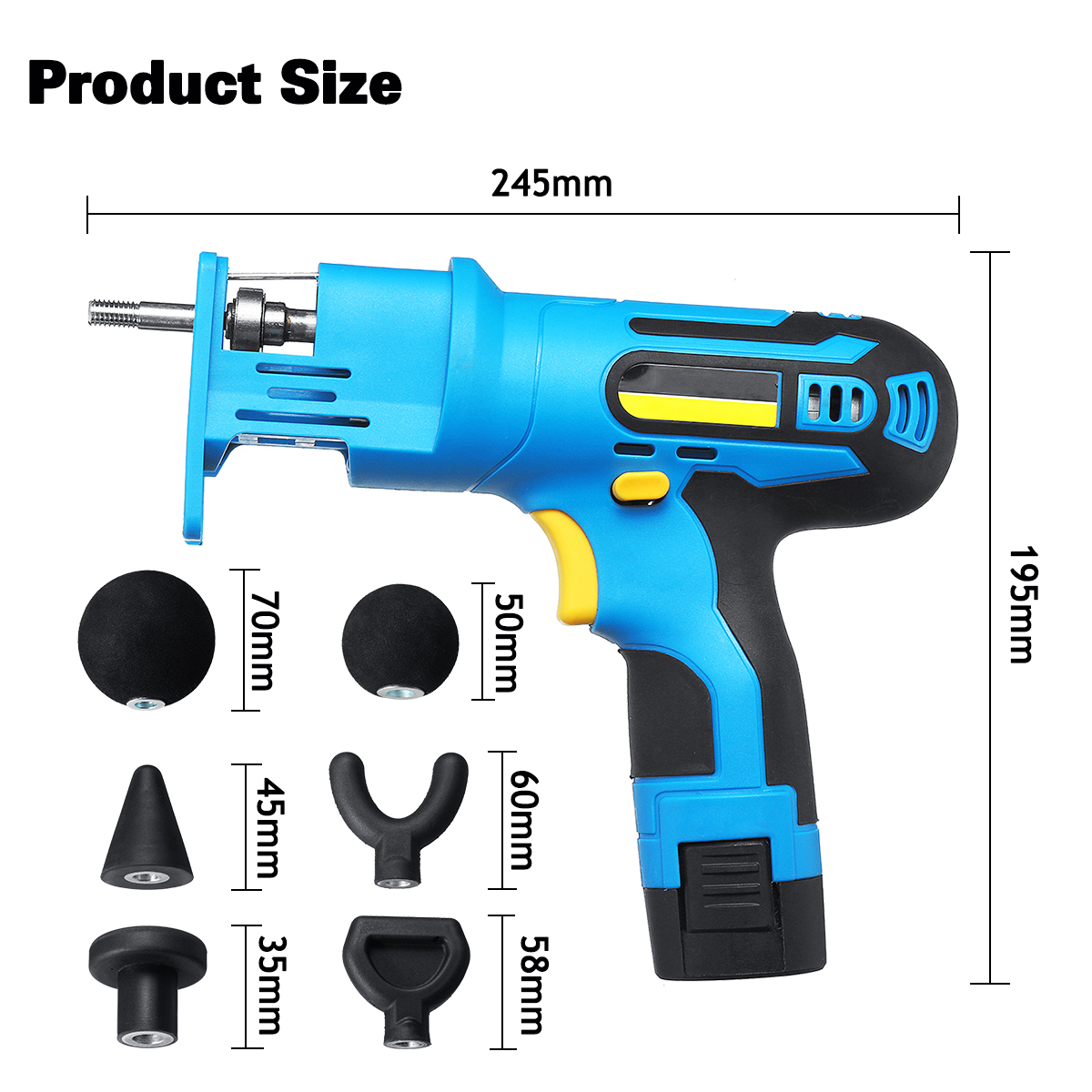 1300mAh Professional Hand Held Muscle Massager - Image 4