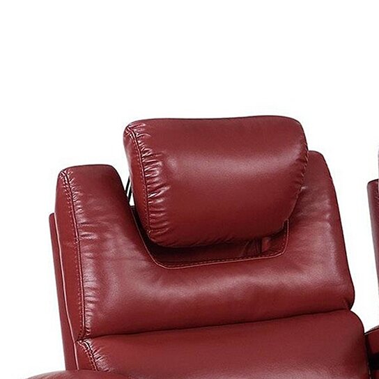 Saltoro Sherpi 43 Inch 1 Straight Arm Leatherette Reclining Chai - Image 2