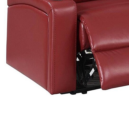 Saltoro Sherpi 43 Inch 1 Straight Arm Leatherette Reclining Chai - Image 4