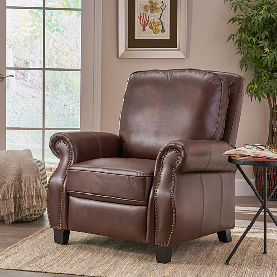 Jasmine PU Leather Recliner Club Chair - Image 2