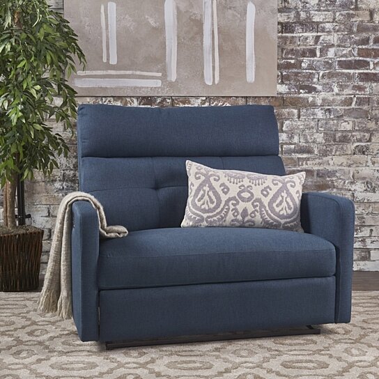 Hana Plush Cushion Tufted Back Loveseat Recliner - Image 2