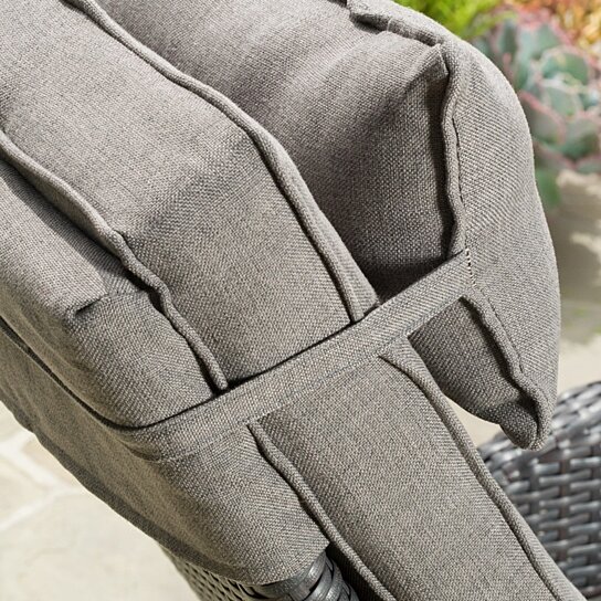 Odina Brown Outdoor Recliner with Cushion - Image 3