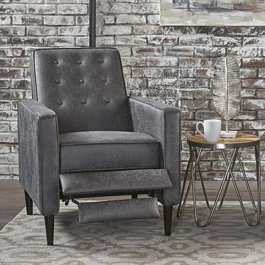 Mason Mid-Century Modern Tuft Back Recliner - Image 2